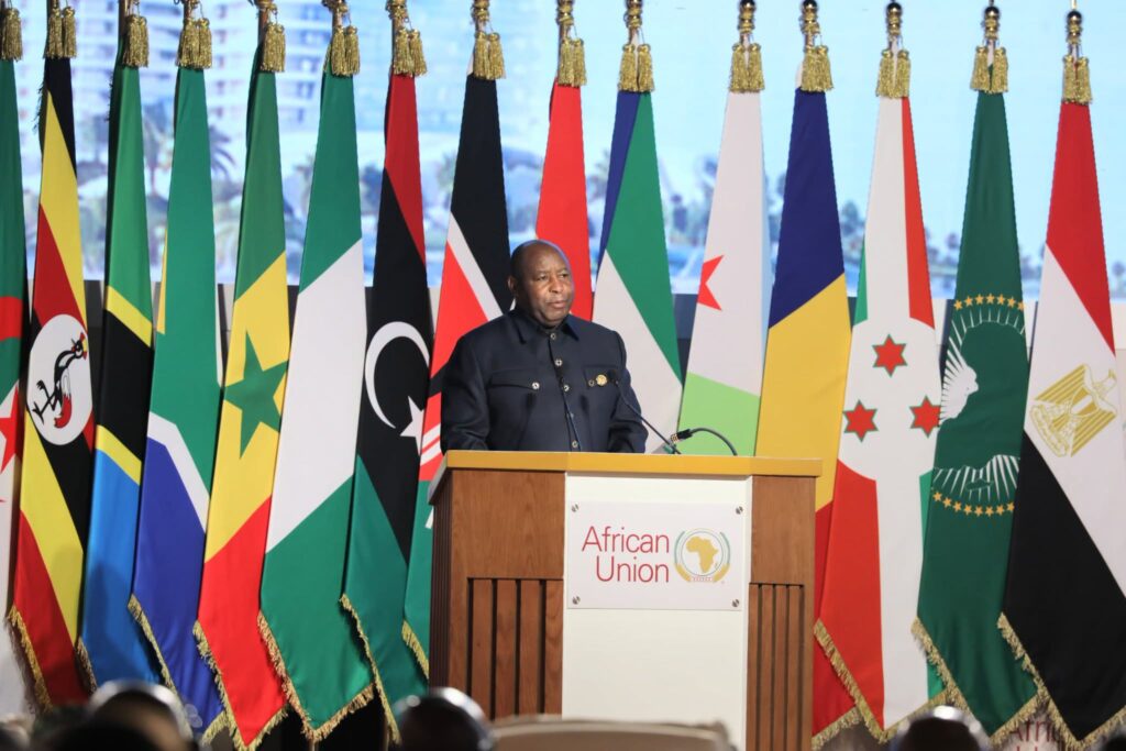 African Union Chairperson and Burundian President Évariste Ndayishimiye at 8th AU Mid-Year Coordination Meeting in Alamein, Egypt