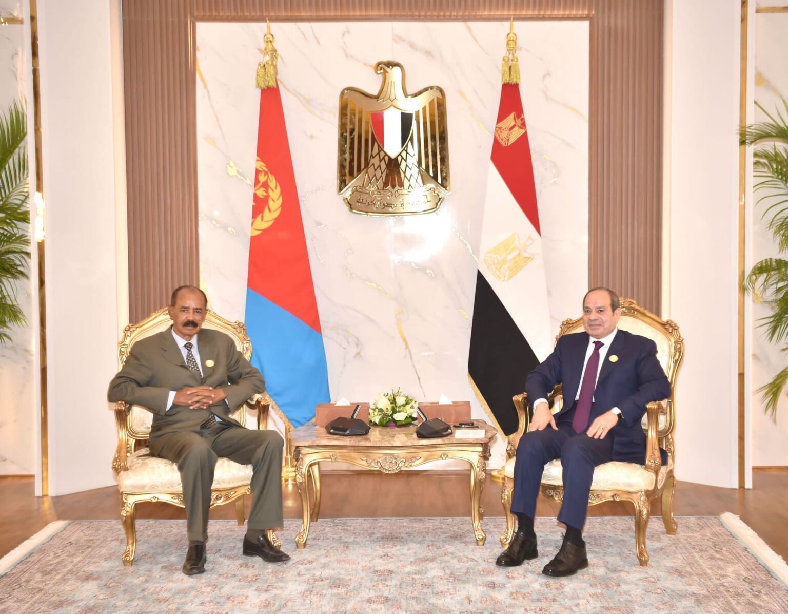 Egypt President Sisi affirms support for Eritrea's sovereignty in meeting with Afwerki at Alamein-Africa Forum